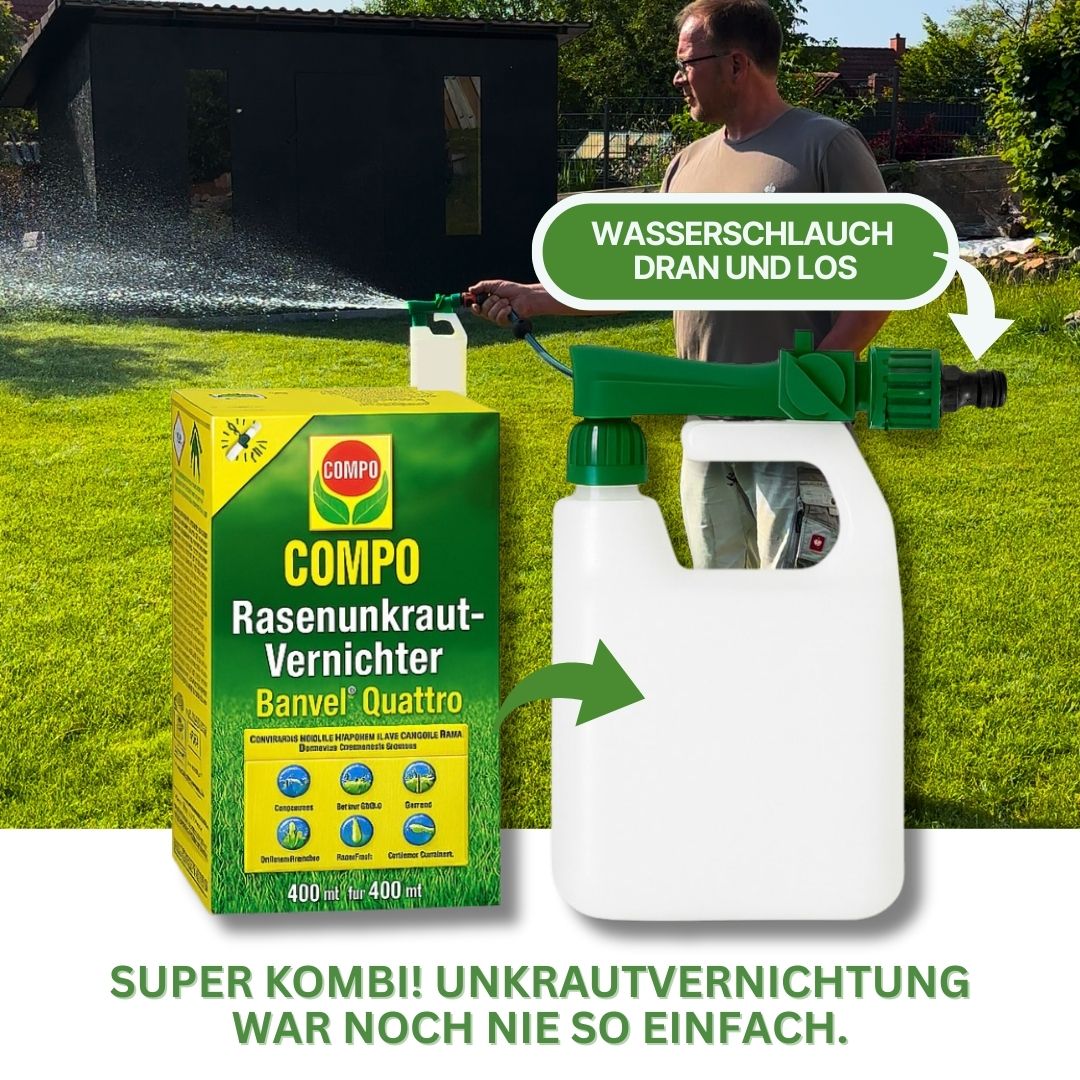 Rasenunkraut Komplett‑Set – Banvel® Quattro