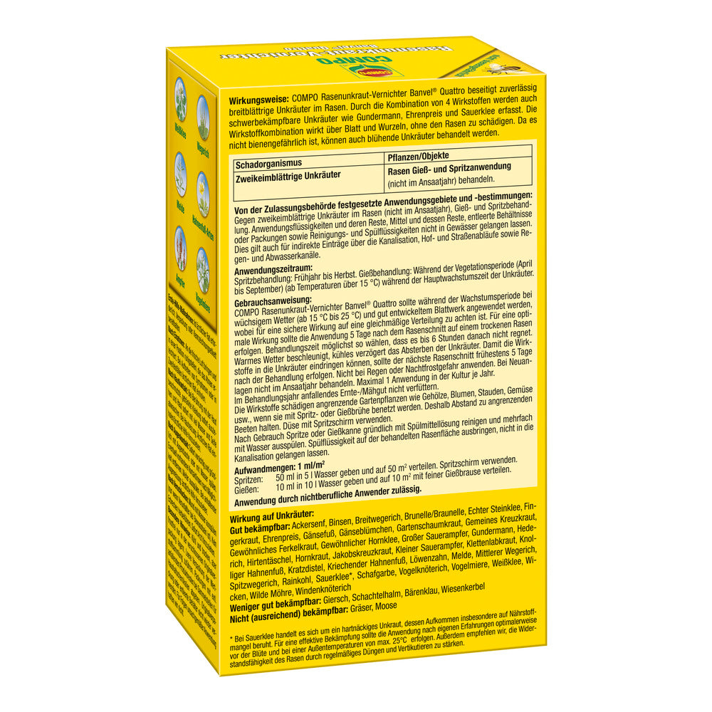 Rasenunkraut Komplett‑Set – Banvel® Quattro