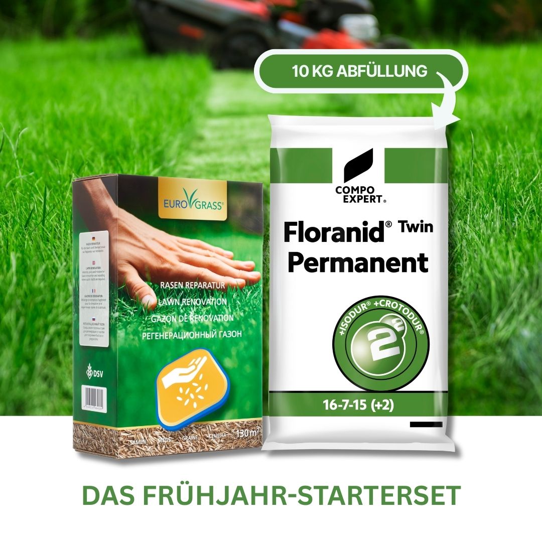 Rasenstart Komplett‑Set – Rasensamen & Langzeitdünger